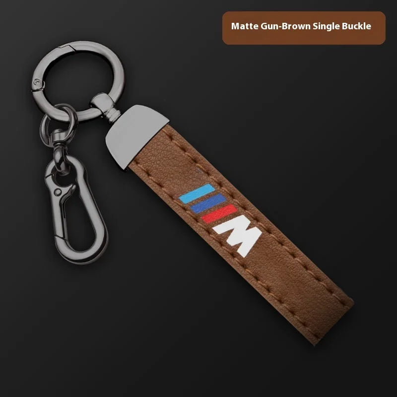 Premium Leather "M" Keychain