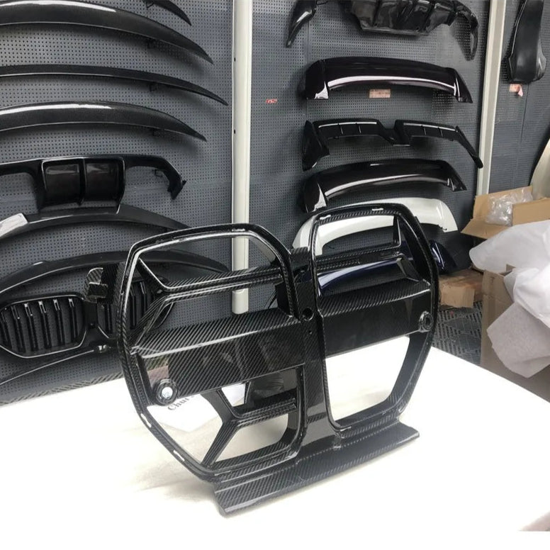 Parrilla de fibra de carbono seca estilo CSL para BMW M3/M4 G80/G82/G83