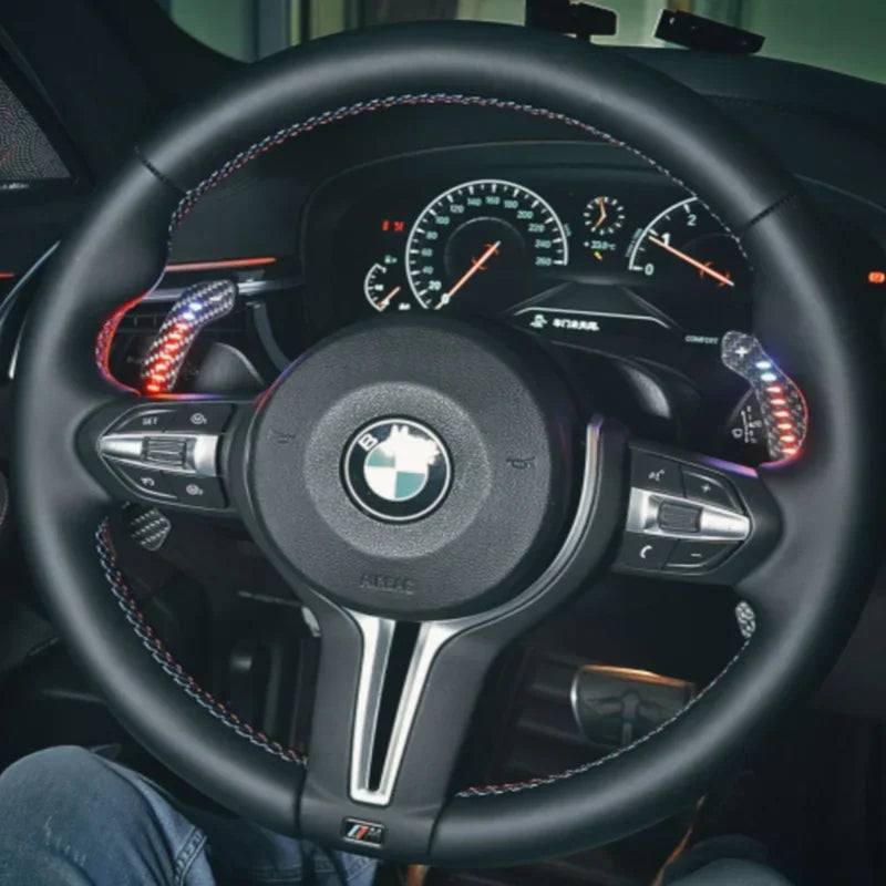 Paletas de cambio magnéticas de fibra de carbono con opción de luz de cambio LED (compatible con BMW (series F y G))